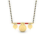 Load image into Gallery viewer, Red Beads Laxmi Coin Pottu Thali Mangalsutra
