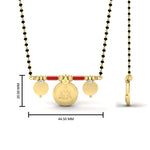 Load image into Gallery viewer, Red Beads Laxmi Coin Pottu Thali Mangalsutra
