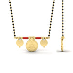 Load image into Gallery viewer, Red Beads Laxmi Coin Pottu Thali Mangalsutra
