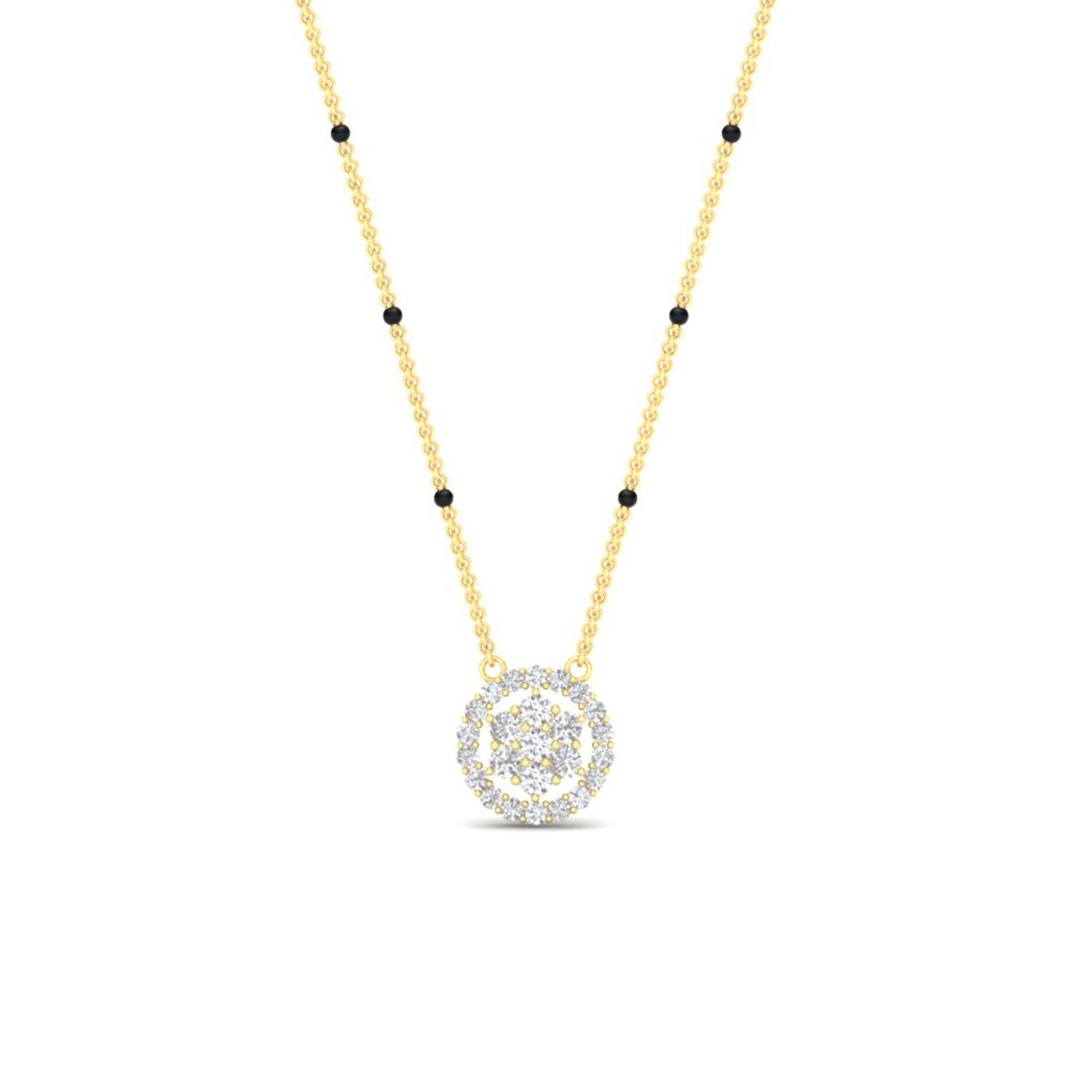 Round Cluster Modern Mangalsutra