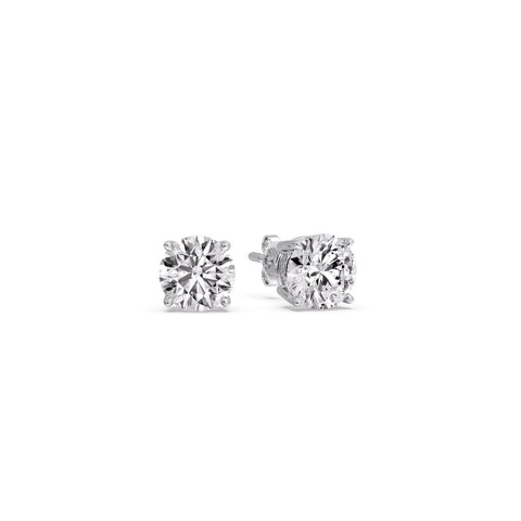 Round Natural Diamond Stud Earring