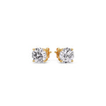 Load image into Gallery viewer, Round Natural Diamond Stud Earring