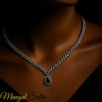 Load image into Gallery viewer, Pear Drop Leaf Diamond Necklace
