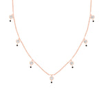 Load image into Gallery viewer, Round Diamond Bezel Station Black Bead Mangalsutra