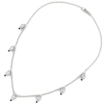 Load image into Gallery viewer, Round Diamond Bezel Station Black Bead Mangalsutra