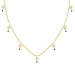 Load image into Gallery viewer, Round Diamond Bezel Station Black Bead Mangalsutra