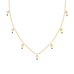 Load image into Gallery viewer, Round Diamond Bezel Station Black Bead Mangalsutra