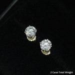 Load image into Gallery viewer, 1/2 To 2 Carat Round Diamond Stud Earring