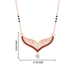 Load image into Gallery viewer, ruby-filigree-tanmaniya-3-black-beads-mangalsutra-in-rose-gold-mgs9027grudrangle1-nl-rg-hw.jpg?v=1781779169
