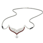 Load image into Gallery viewer, ruby-filigree-tanmaniya-3-black-beads-mangalsutra-in-white-gold-mgs9027grudrsleep-nl-wg.jpg?v=1781779169