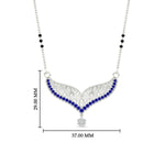 Load image into Gallery viewer, sapphire-filigree-tanmaniya-3-black-beads-mangalsutra-in-white-gold-mgs9027gsablangle1-nl-wg-hw.jpg?v=1781776051