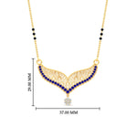 Load image into Gallery viewer, sapphire-filigree-tanmaniya-3-black-beads-mangalsutra-in-yellow-gold-mgs9027gsablangle1-nl-yg-hw.jpg?v=1781776780