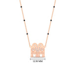 Load image into Gallery viewer, shivling-thali-with-spaced-out-mangalsutra-blackbeads-in-rose-gold-mgs11651angle1-nl-rg_1080x1080-hw