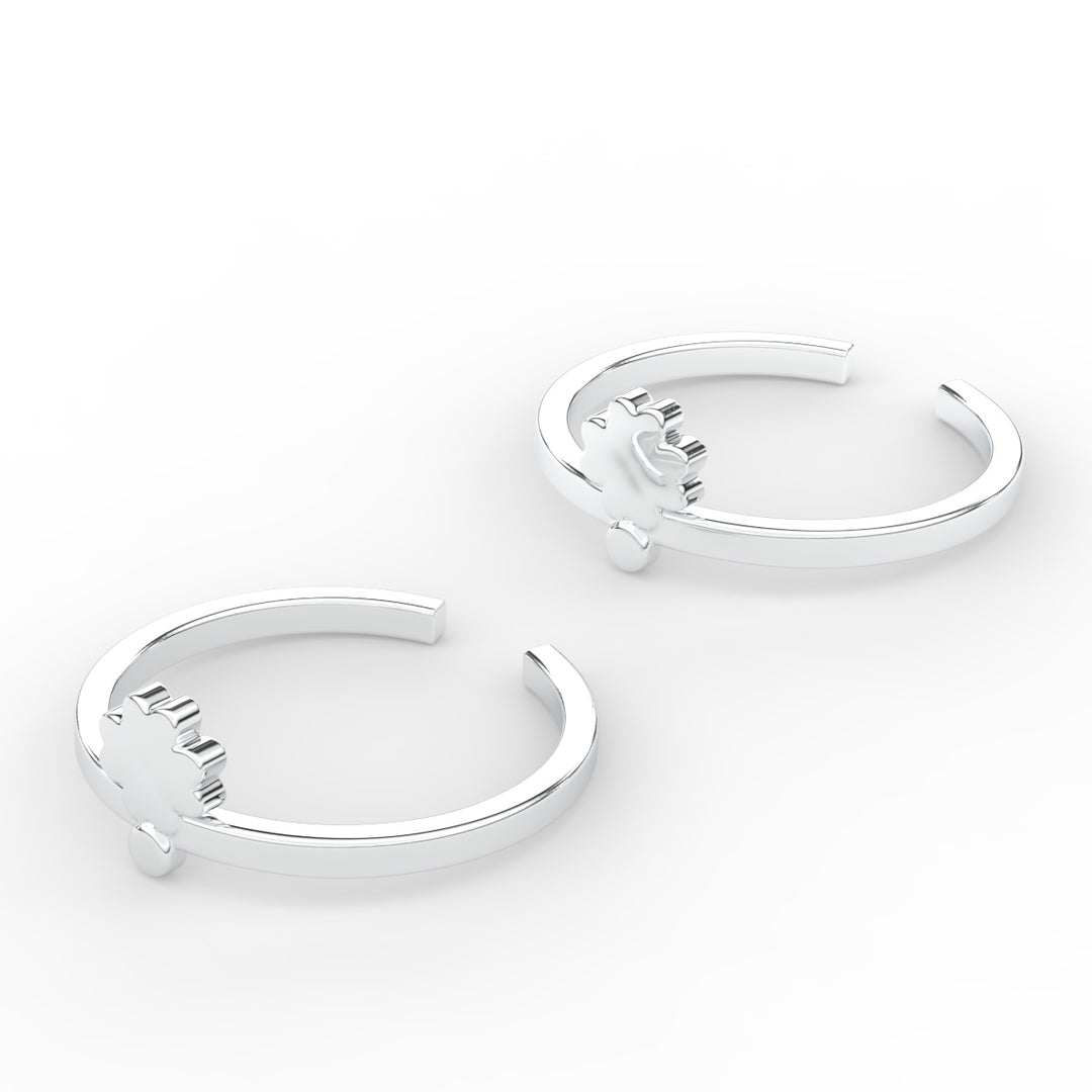 Simple Floral Toe Ring