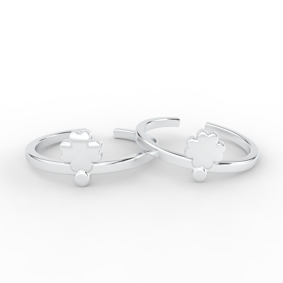 Simple Floral Toe Ring