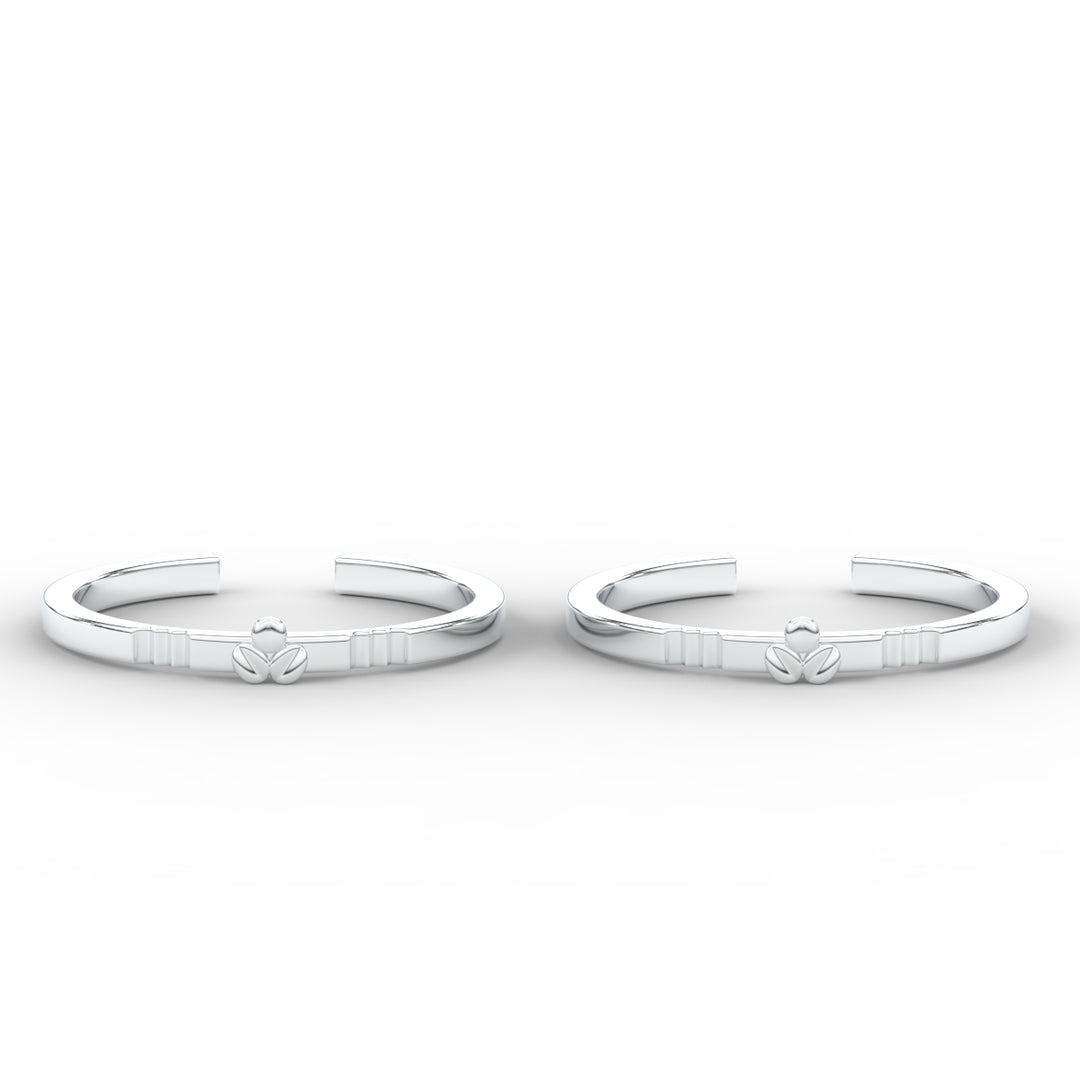 Simple Flower Design Toe Ring