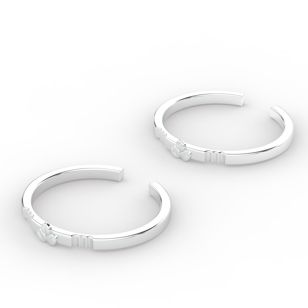 Simple Flower Design Toe Ring