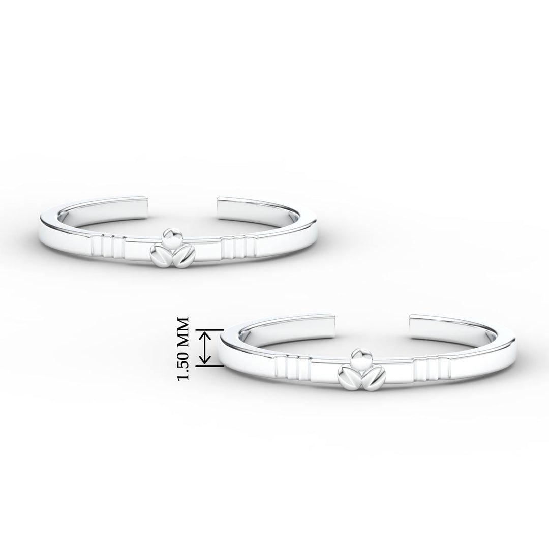 Simple Flower Design Toe Ring