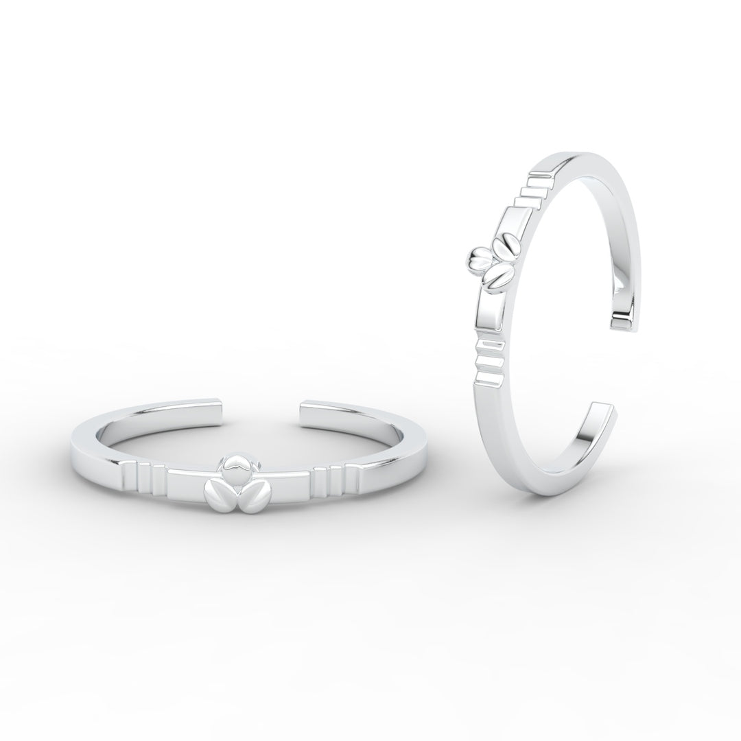 Simple Flower Design Toe Ring
