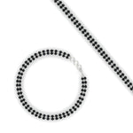 Load image into Gallery viewer, simple-mens-bracelet-double-beads-chain-mangalsutra-in-white-gold-mgsbrc11840angle4-nl-wg.jpg?v=1788945989