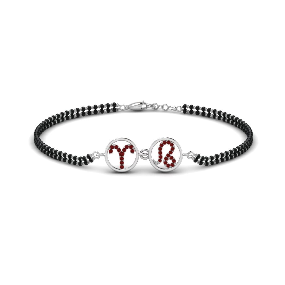 Sonam Diamond Mangalsutra Beads Bracelet