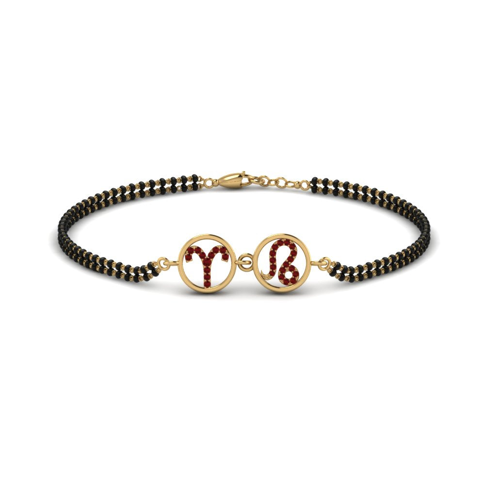Sonam Diamond Mangalsutra Beads Bracelet