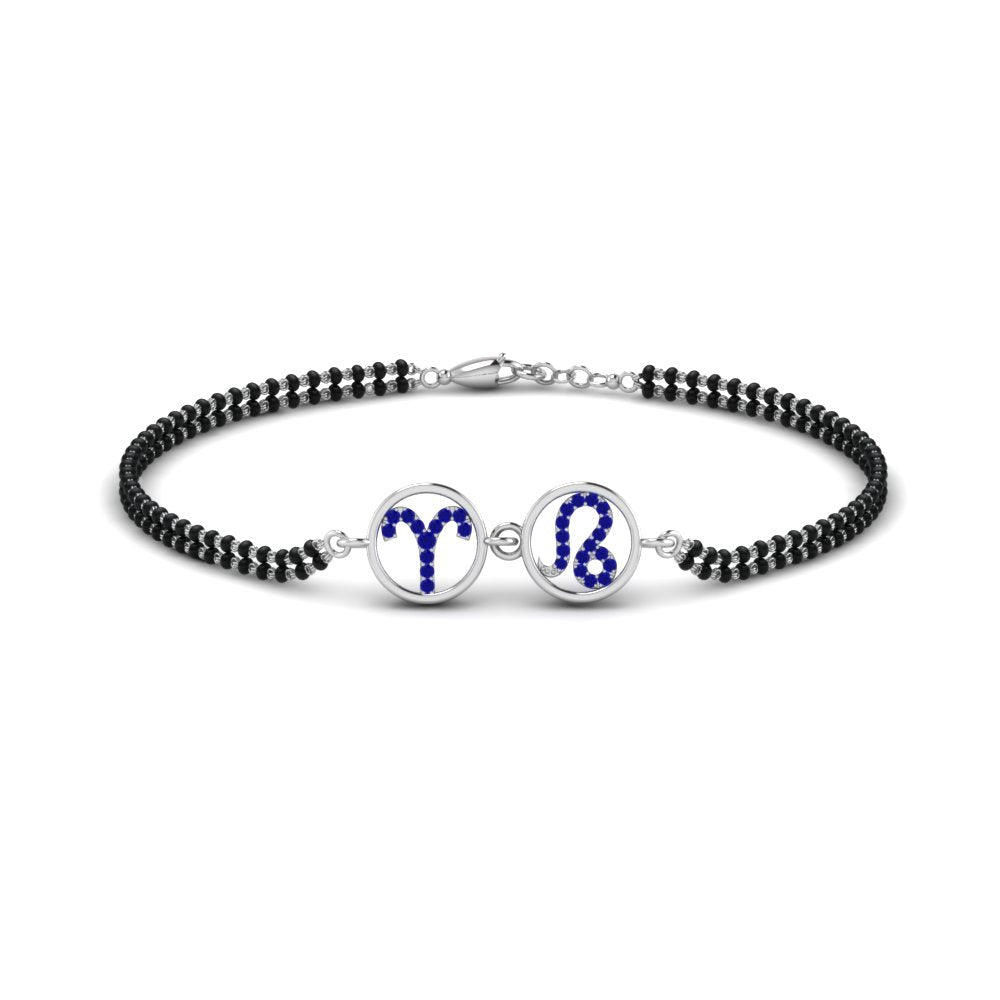 Sonam Diamond Mangalsutra Beads Bracelet