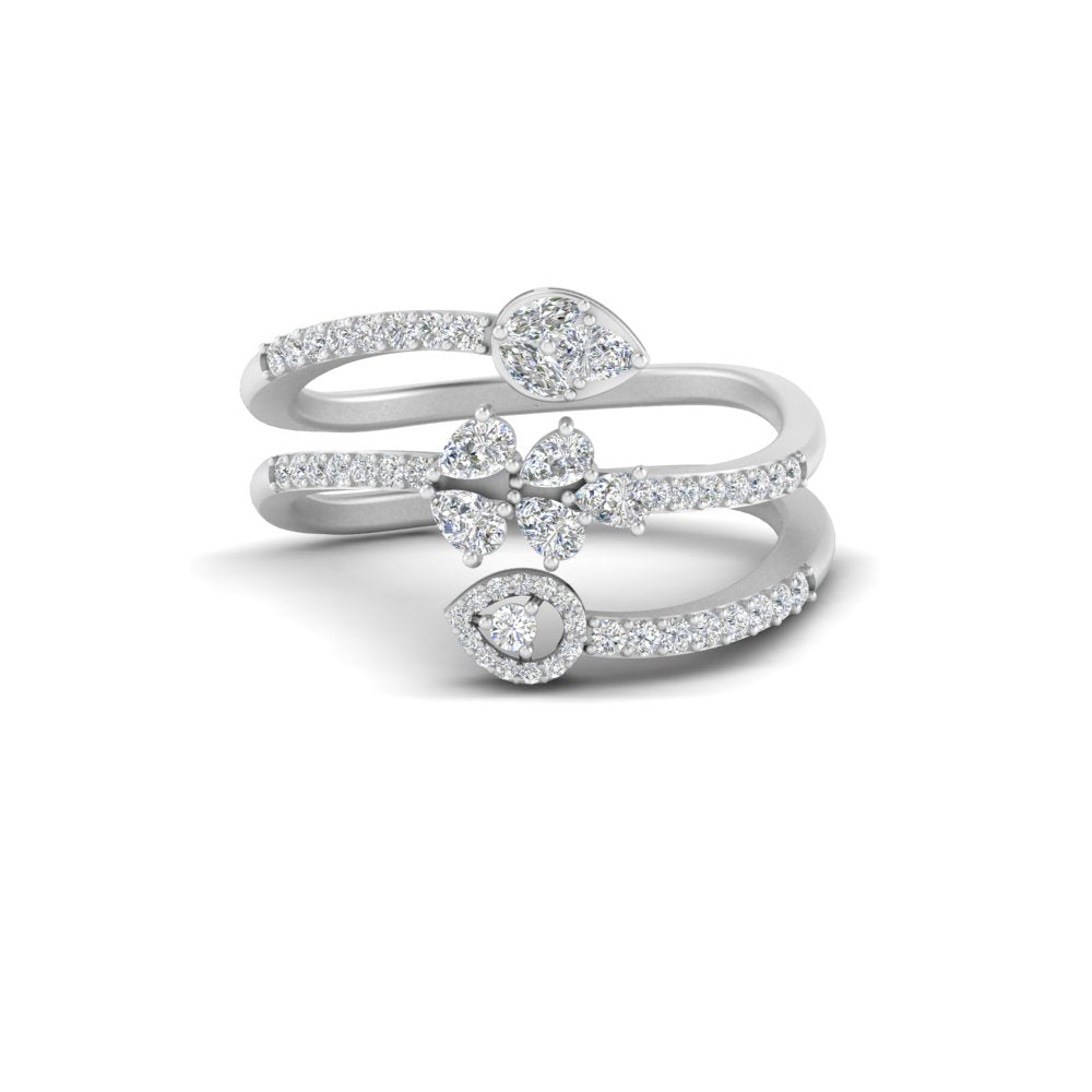 Spiral Real Diamond Delicate Ring