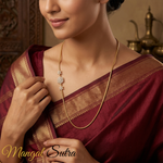Load image into Gallery viewer, stunning-3-flowers-design-diamond-mugappu-chain-in-MGS11245