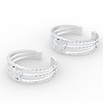Load image into Gallery viewer, stunning-flower-design-3-layers-toe-ring-in-sterling-silver-mgs11449angle2-nl-wg
