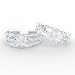 Load image into Gallery viewer, stunning-flower-design-3-layers-toe-ring-in-sterling-silver-mgs11449sleep-nl-wg