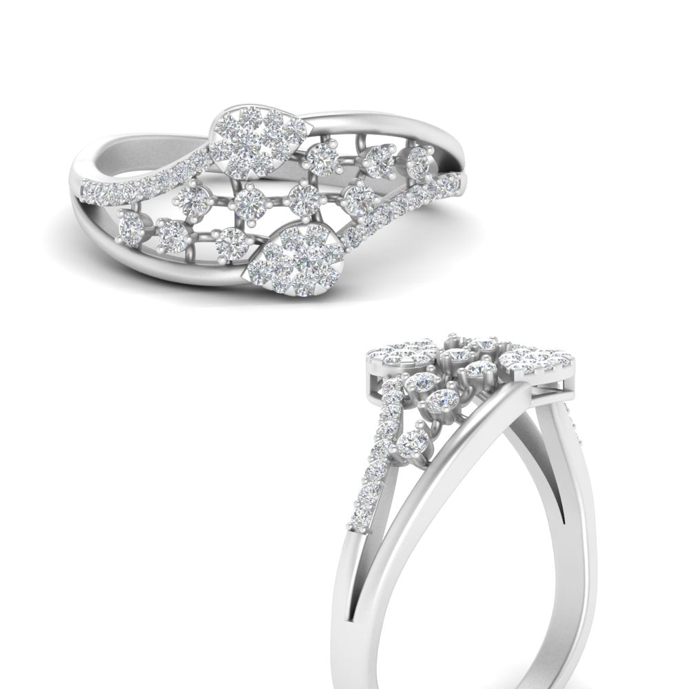 Swirl Daily Wear Natural Diamond Engagement Ring