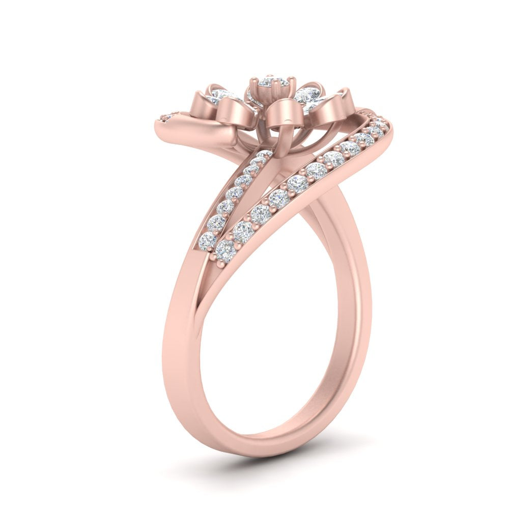 Swirl Delicate Diamond Ring