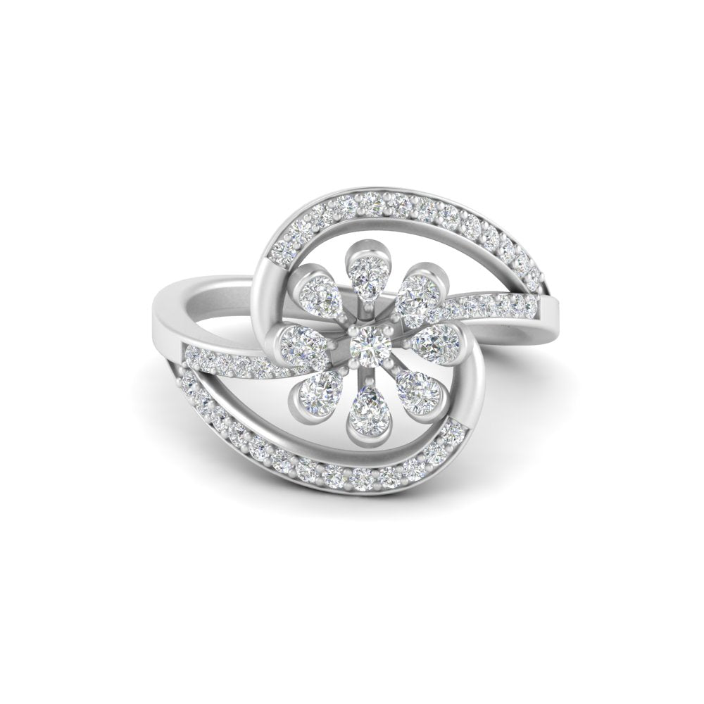 Swirl Delicate Diamond Ring