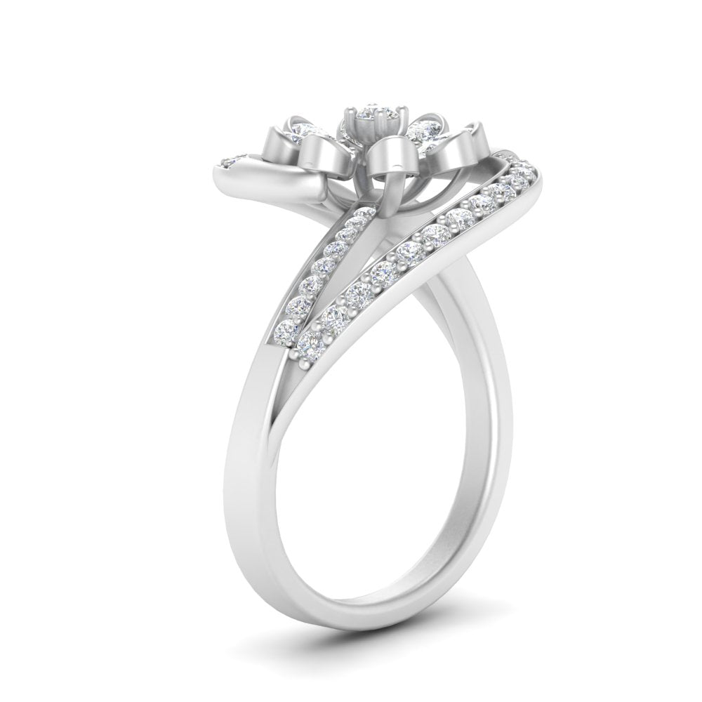 Swirl Delicate Diamond Ring