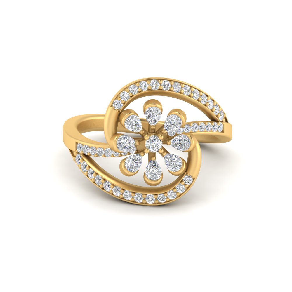 Swirl Delicate Diamond Ring