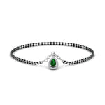 Load image into Gallery viewer, Teardrop Halo Diamond Bracelet Mangalsutra
