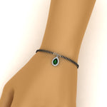 Load image into Gallery viewer, Teardrop Halo Diamond Bracelet Mangalsutra
