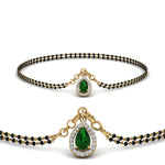 Load image into Gallery viewer, Teardrop Halo Diamond Bracelet Mangalsutra
