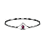 Load image into Gallery viewer, Teardrop Halo Diamond Bracelet Mangalsutra

