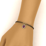 Load image into Gallery viewer, Teardrop Halo Diamond Bracelet Mangalsutra
