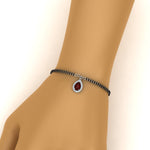 Load image into Gallery viewer, Teardrop Halo Diamond Bracelet Mangalsutra
