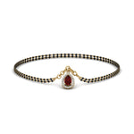 Load image into Gallery viewer, Teardrop Halo Diamond Bracelet Mangalsutra
