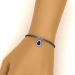 Load image into Gallery viewer, Teardrop Halo Diamond Bracelet Mangalsutra
