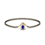 Load image into Gallery viewer, Teardrop Halo Diamond Bracelet Mangalsutra
