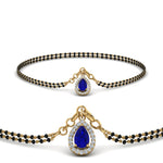 Load image into Gallery viewer, Teardrop Halo Diamond Bracelet Mangalsutra
