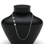 Load image into Gallery viewer, Three Pave Ball Mugappu Chain Necklace
