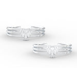 Load image into Gallery viewer, traditional-3-layers-heart-design-gold-toe-ring-in-sterling-silver-mgs11453angle3-nl-wg