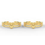 Load image into Gallery viewer, traditional-3-layers-heart-design-gold-toe-ring-in-yellow-gold-MGS11453ANGLE1-NL-YG