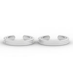 Load image into Gallery viewer, trio-line-adjustable-toe-ring-in-sterling-silver-mgs11431angle1-nl-wg